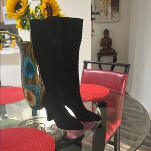 Charles David Black Over-the-Knee Pointed Toe Boots